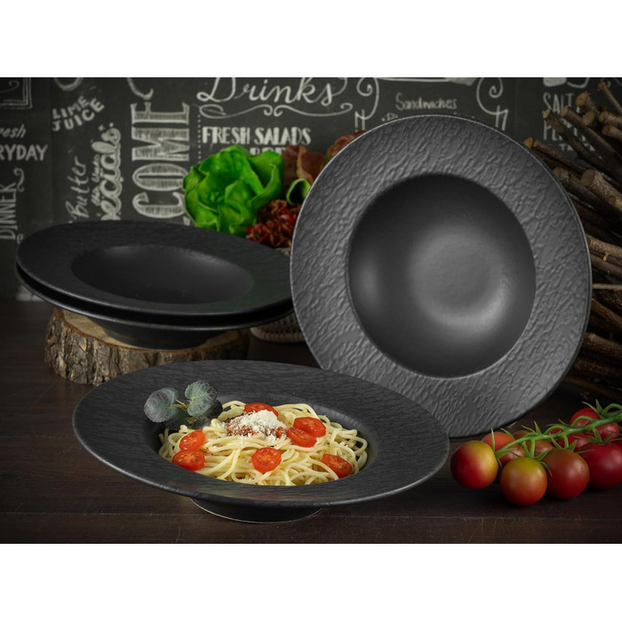 Серія Slate чорний, набір посуду, 16 предметів (набір тарілок 4 шт. и), 20539