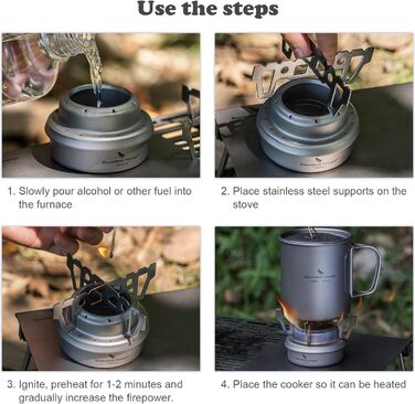 Титановая спиртовая плита 56 г. iBasingo