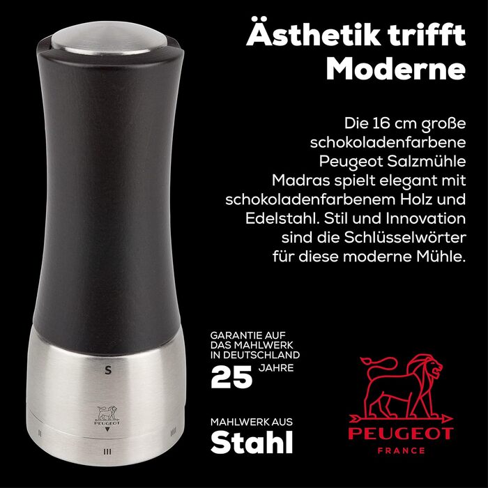 Ручне регулювання помелу u'Select, висота 16 см, 36140 (млин для солі, шоколад)