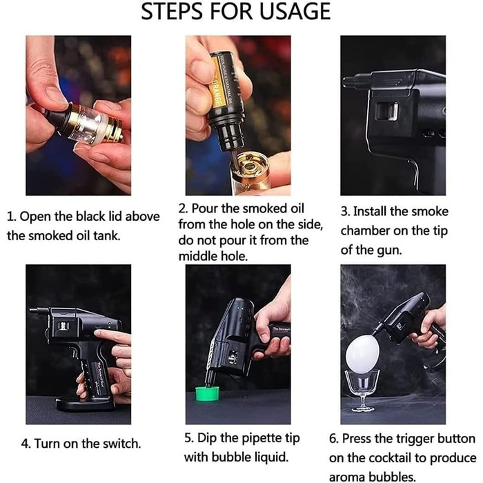 Набір для копчення коктейлів 8 предметів NZVZGKTNTW