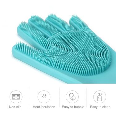 Перчатки для мытья посуды 16 x 34 см Helweet