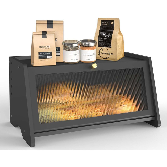 Хлібниця 40 х 21 х 20 см чорний R S Trade