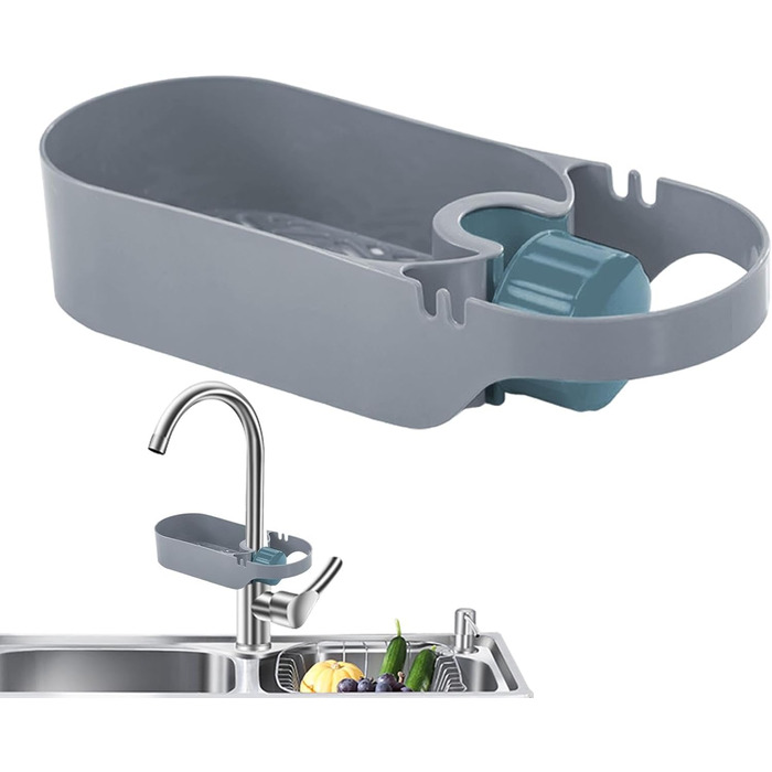 Органайзер для кухонної раковини, сірий 18 x 9,7 x 5 см Generic