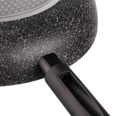 ARDESTO Сковорода глибока з кришкою Black Mars Alcor, 28см, алюміній, чорний