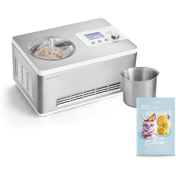 Морожениця та йогуртниця 2,0 л з самоохолоджуючим компресором 180 Вт з контейнером для зберігання Springlane