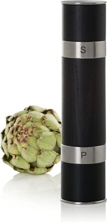 Млин для перцю та солі подвійний, чорний Duomill AdHoc