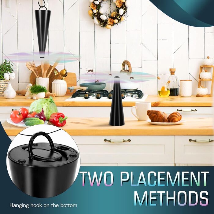 Набір з 2 вентиляторів для відлякування комах чорний Uwelliky