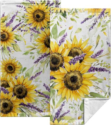 Різдвяні кухонні рушники Kwlegh, рушник для рук, різдвяна ялинка, цукерка-тростина, сніжинка, рушник для пальців, набір з 2 шт. , милий чоловічий банний рушник, високопоглинаючі рушники, 36 x (соняшник, лаванда)