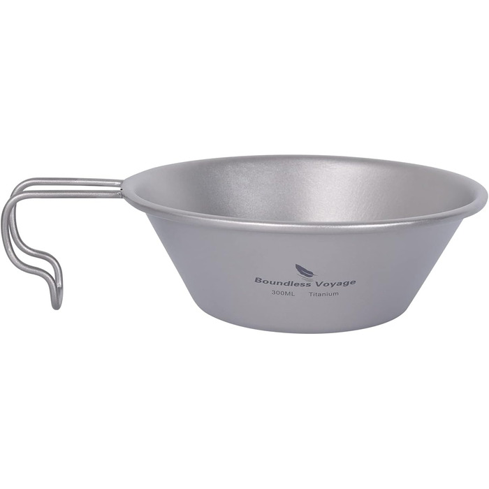 Безмежна подорож Титанова чаша Sierra Cup Outdoor Camping Backpackers Cup Легка компактна чашка з ручкою Ti1092T (300 мл 1 шт. )