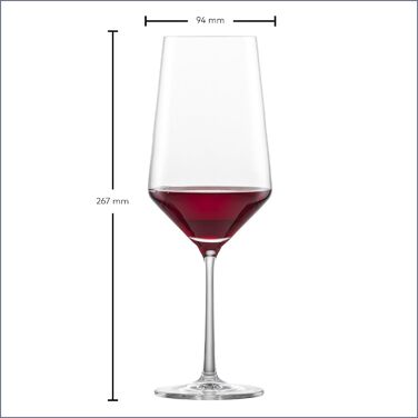 Бокал для белого вина Zwiesel Glas Sauvignon Blanc Pure (набор из 2 шт.), изящные бокалы для белого вина, бокалы для хрусталя Tritan, пригодные для мытья в посудомоечной машине, сделано в Германии (арт. No 122314) (бокал для красного вина Bordeaux (2 шт.)