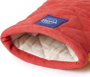 Рукавички для духовки та мікрохвильової печі Encasa Homes Extra Long (2 шт.) для кухні - Силіконові, сріблясті, термостійкі - Захищають руки від гарячого обладнання - (18x30 см, манговий колір)