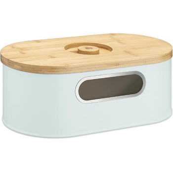 Хлібниця з дерев'яною кришкою, м'ятно-зелена Navaris