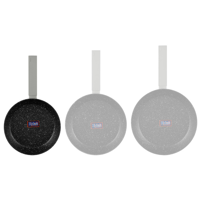 ARDESTO Сковорода Gemini Marmo, 24см, алюміній, сірий