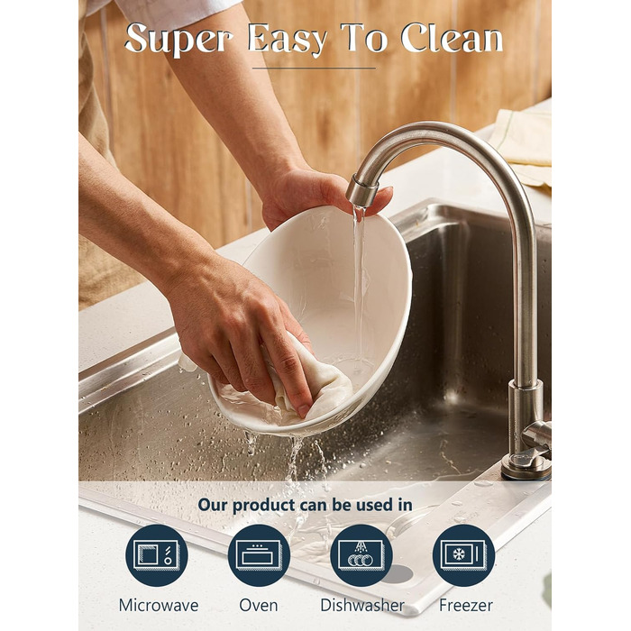 Салатник керамічний 770 мл, набір 2 предмети, білий Dowan