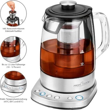 Електрочайник 1,5 л з керуванням по Wi-Fi 1167 G ProfiCook