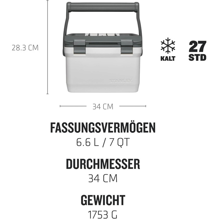 Автохолодильник 6,6 л полярно-білий Adventure STANLEY