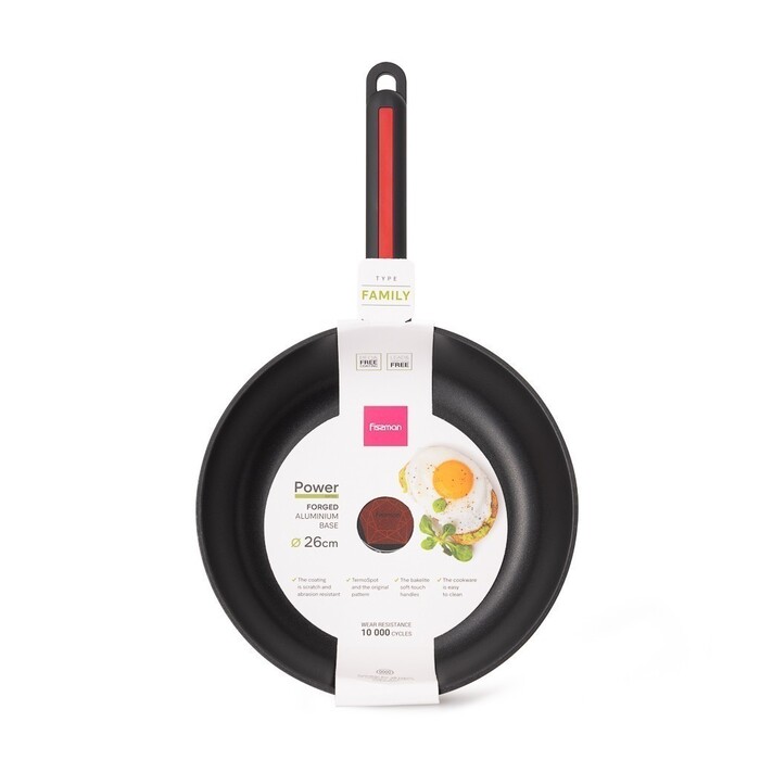 Сковорідка для смаження Fissman 26x6 см POWER алюміній з антипригарним покриттям (4837)