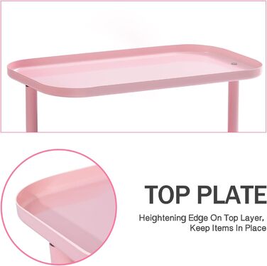 Стойка для специй APEXCHASER, 3-уровневый вращающийся держатель для специй, вращающийся на 360 хранилище для специй, металлический кухонный органайзер для бутылки для специй, банки для специй 35 * 19 * 37,5 см (низкий, розовый)