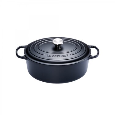 Гусятница / жаровня 27 см, чорний Le Creuset