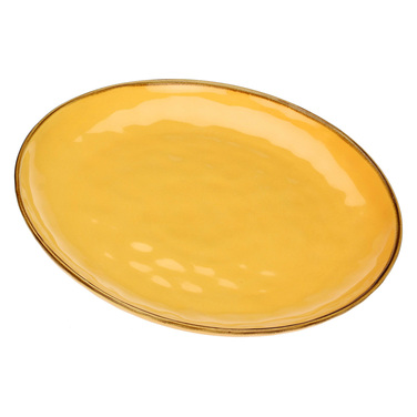 Блюдо сервировочное круглое Rose&Tulpani Milano CONCERTO OCRA, керамогранит, охра, диам. 32 см