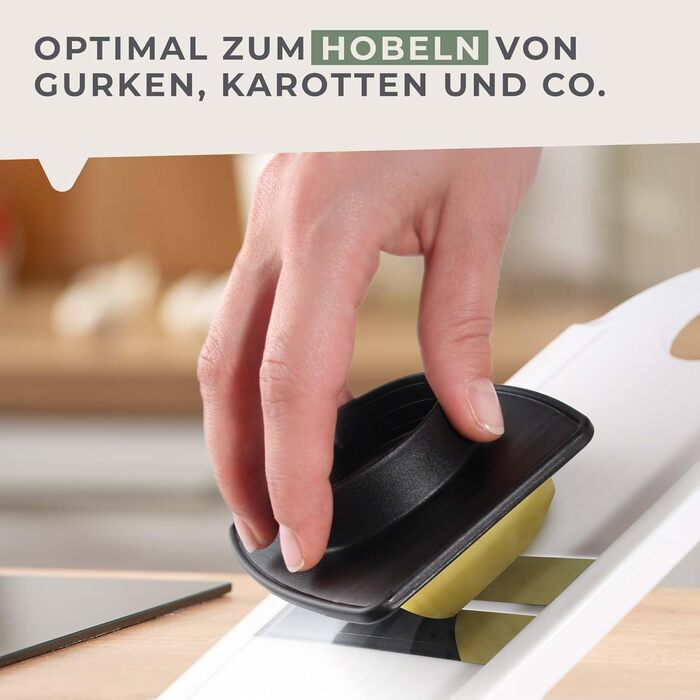 Овощерезка с держателем для остатков, белая Fackelmann