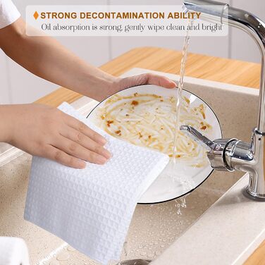 Кухонні рушники VIVOTE, рушники для гостей, подарункові, 40x60 см, 2 шт., м&39які кухонні рушники, абсорбуючі рушники (білі)