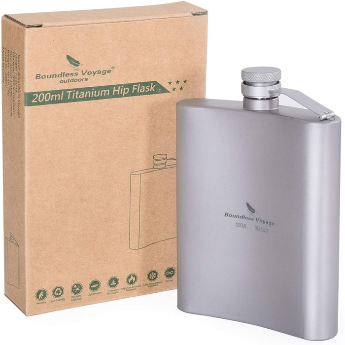 Титанова стегнова колба 200 мл. Boundless Voyage