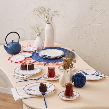 Набір десертів тарілок на 6 персон, 18 предметів Nakkas Karaca