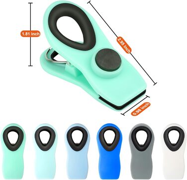 Набір прищіпок-затискачів із магнітом, блакитне омбре 12 шт TACGEA