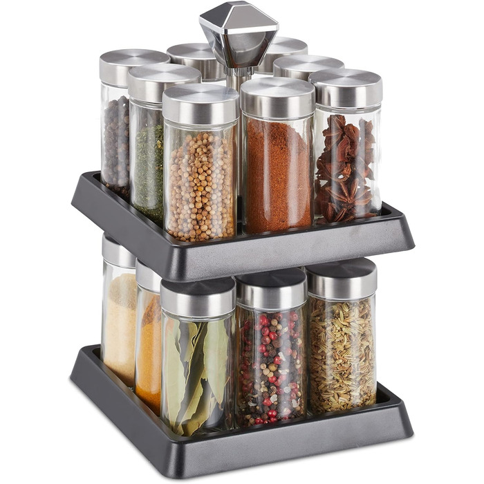 Обертова підставка на 16 баночок для спецій Relaxdays