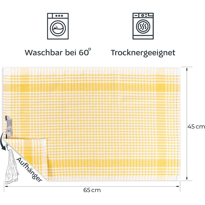 Набір із 10 кухонних рушників 45x65 см, різнокольорові LAYNENBURG