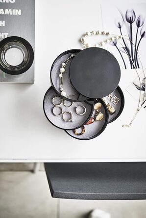 Скринька для прикрас Yamazaki Tower, смола ABS, чорна, один розмір