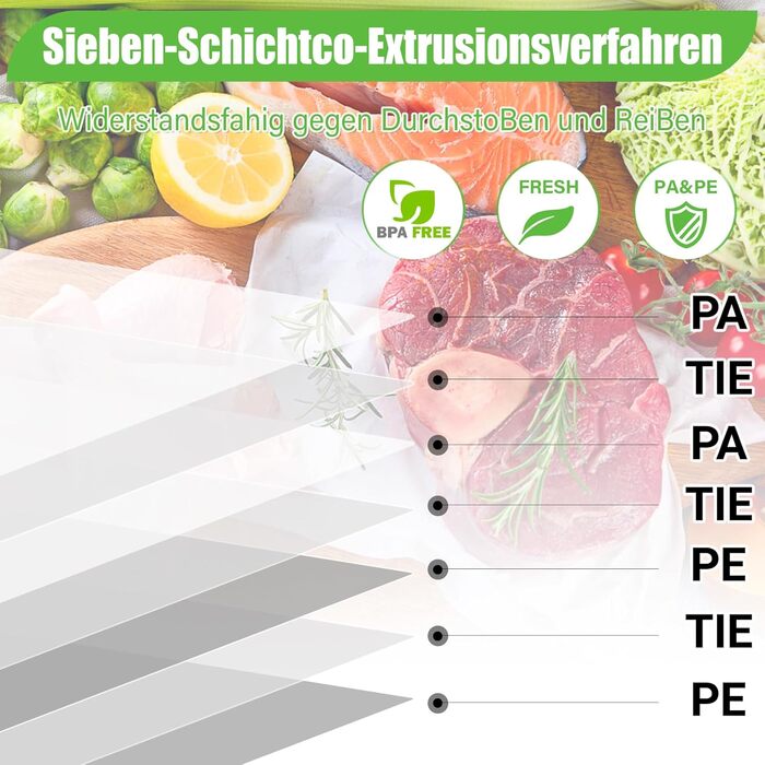 Вакуумні пакети 170 пакетів 15 x 25 см, 20 x 30 см, 28 x 40 см Omtofo