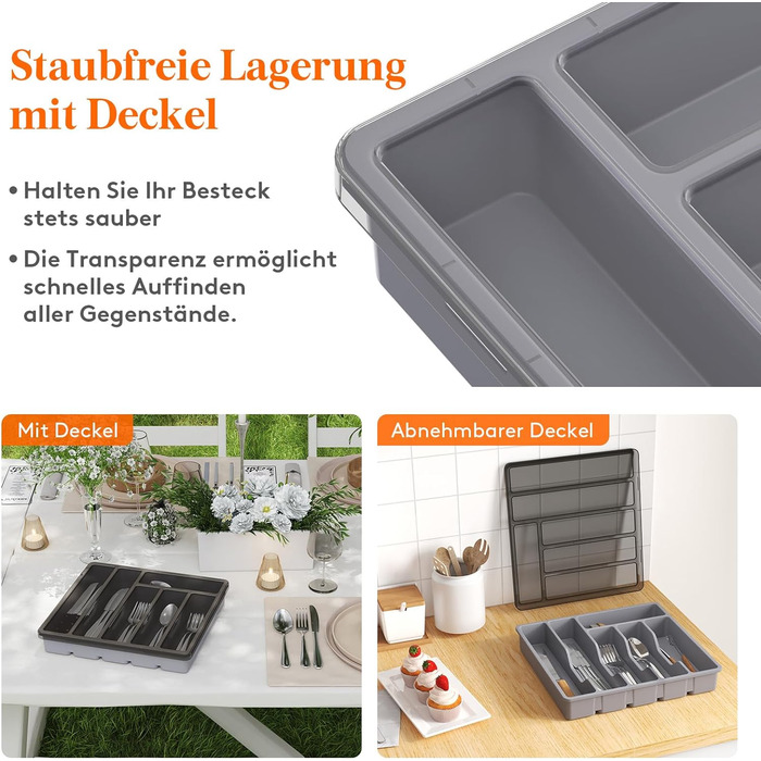 Органайзер для столових приборів 32 х 30 х 5,4 см Lifewit