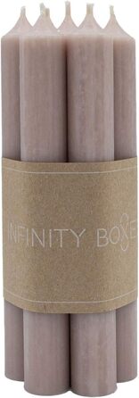 Набір свічок Infinity Boxs із 7 конусних свічок, зелений, приблизно Д18 см, Ø 2,2 см, час горіння 8 год (7 свічок, сіро-коричневого кольору)