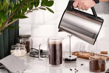 ARDESTO Електрочайник Steel Collection 1.5л, подвійні стінки, сріблястий