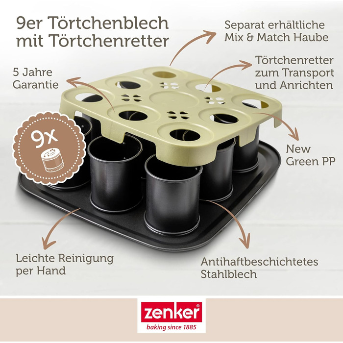 Форма для випікання з відповідною кришкою для прямого транспортування форма для випічки та транспортування (9 форм для тарталеток), 24 шт., 8