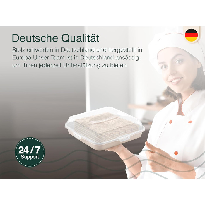 Коробка для транспортування торта з кришкою, капюшоном і ручкою. Коробка для зберігання, контейнер для торта, тарілка для торта, контейнер для торта, коробка для торта, тарілка для торта, начинка для торта, дзвіночок для торта - (зелений, квадратний)