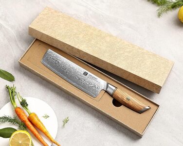 Кухарський ніж накірі 18,2 см, дамаська сталь XINZUO