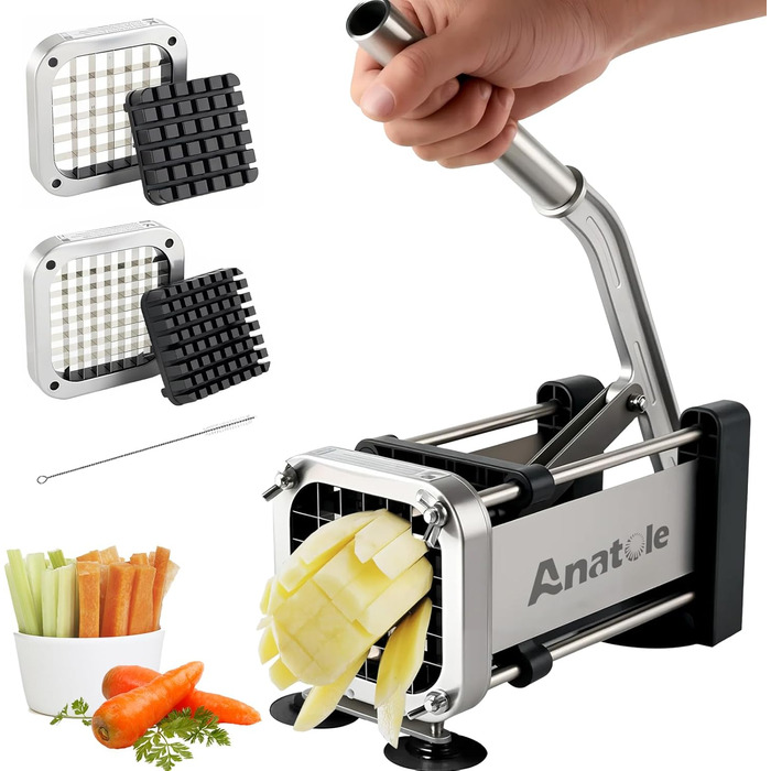 Професійний апарат для нарізки картоплі фрі з 2 змінними лезами Anatole