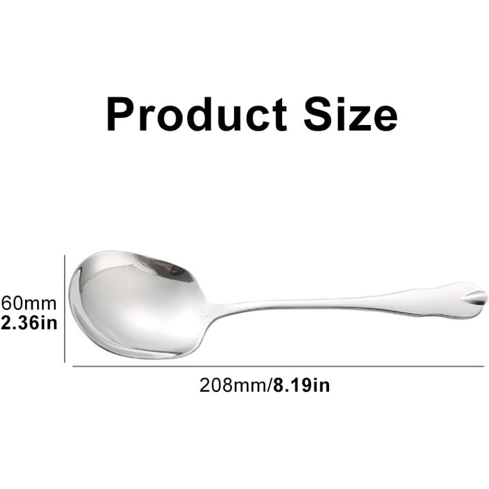 Набор из 4 ложек для сервировки из нержавеющей стали 20,8 см x 6 см Laluky