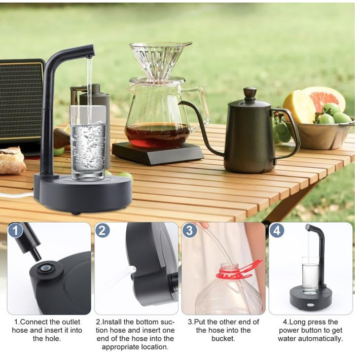 Диспенсер для води для 6-галонних пляшок чорний TBRFP