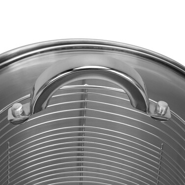 Ківш Fissman FEDELE 18x15 см 3,57 л. зі вставкою-пароваркою і скляною кришкою нерж.сталь (5375)