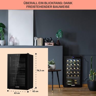 Винний холодильник до 24 пляшок чорний Klarstein