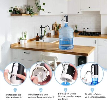 Диспенсер для води 4 Вт чорно-білий KAVAVO