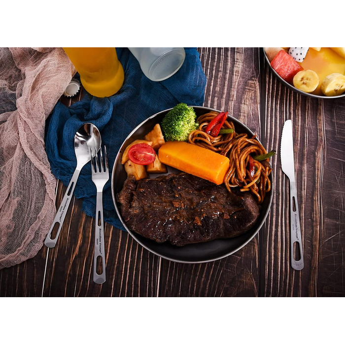 Титанові столові прилади для кемпінгів 3 шт. iBasingo