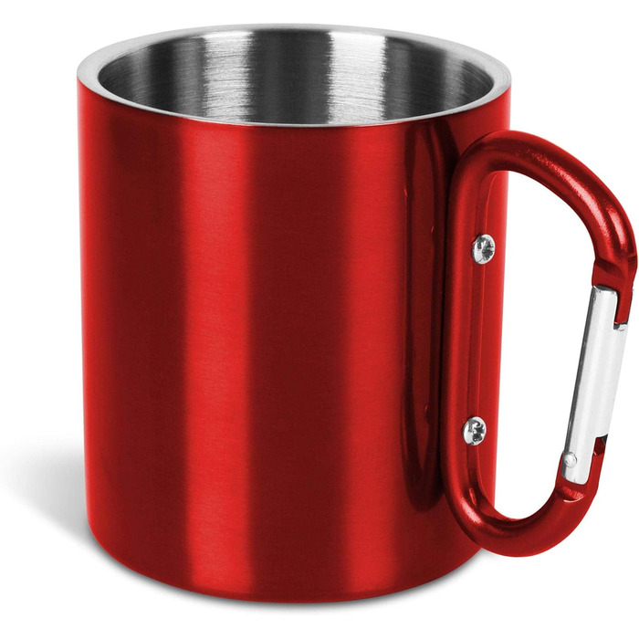 Набір вуличного посуду Normani, що складається з тарілки, чашки та столових приборів із 5 предметів із відкривачкою для пляшок із нержавіючої сталі відкритий, кемпінговий, туристичний (червоний)