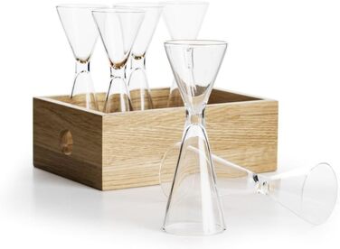 Набір двосторонніх чарок 20-40 мл в дерев'яному боксі, 7 предметів Nature Sagaform