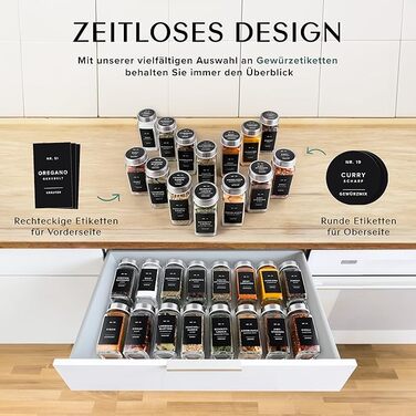 Набор квадратных баночек для специй 24 x 120 мл EDELHAUS