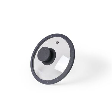 Крышка Fissman ARCADES 16 см с силиконовым серым ободом (9909)